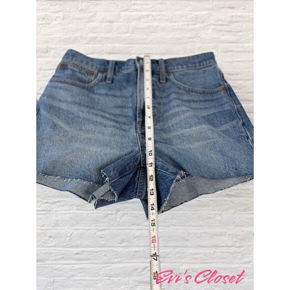 Madewell The Perfect Jean Short in Burnett Wash Tencel Lyocell Size 24 - Picture 12 of 14